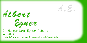 albert egner business card